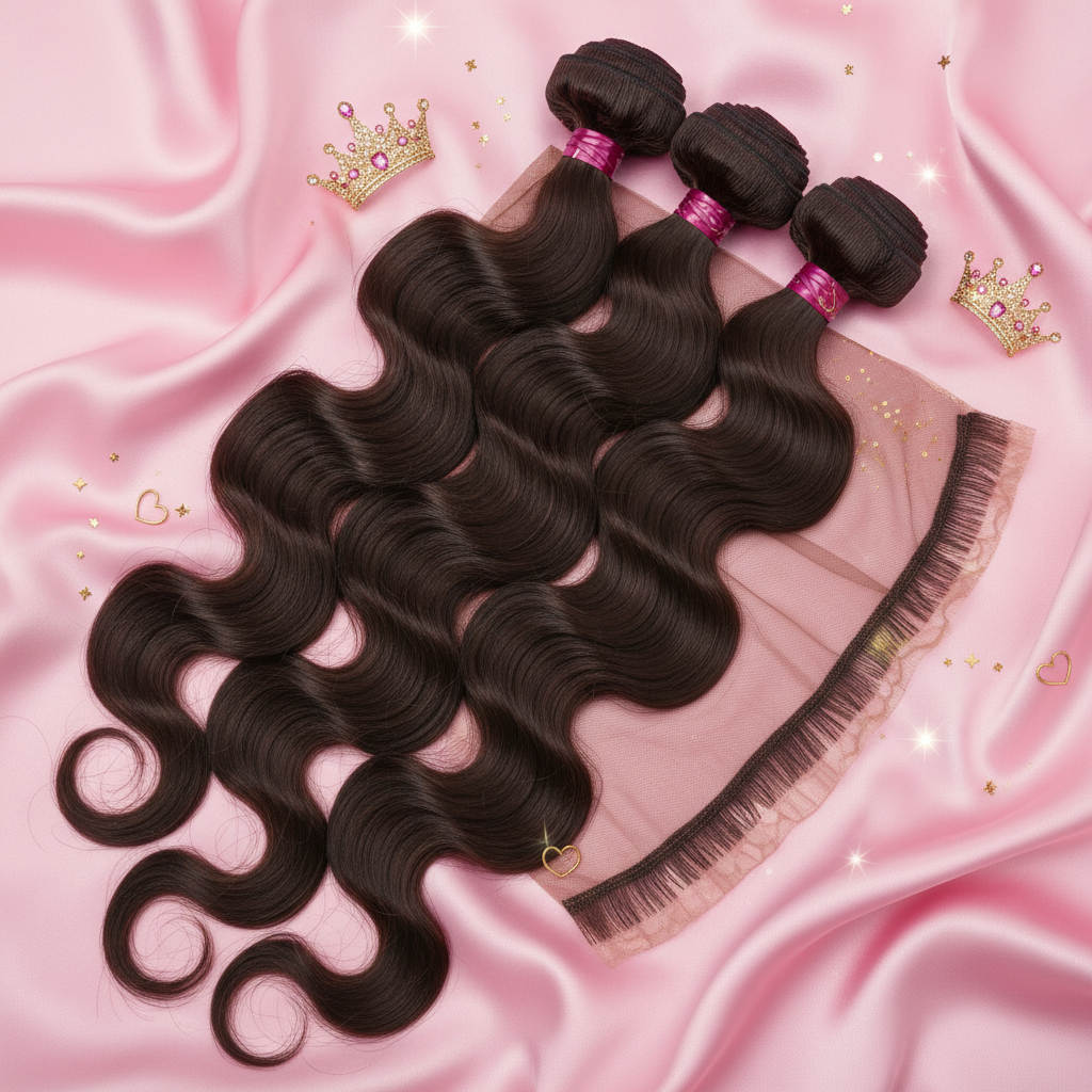Queen Package – 3 Bundles + HD Frontal